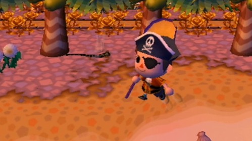 A pirate repeatedly fails to catch a giant petaltail dragonfly.