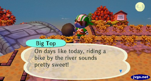 Big Top: On days like today, riding a bike by the river sounds pretty sweet!