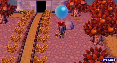 A balloon present flies near the museum.