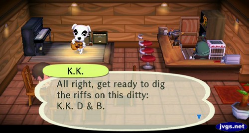 K.K.: All right, get ready to dig the riffs on this ditty: K.K. D & B.