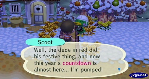 Scoot: Well, the dude in red did his festive thing, and now this year's countdown is almost here... I'm pumped!