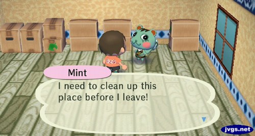 Mint: I need to clean up this place before I leave!