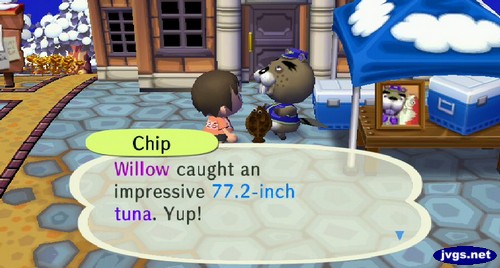 Chip: Willow caught an impressive 77.2-inch tuna. Yup!