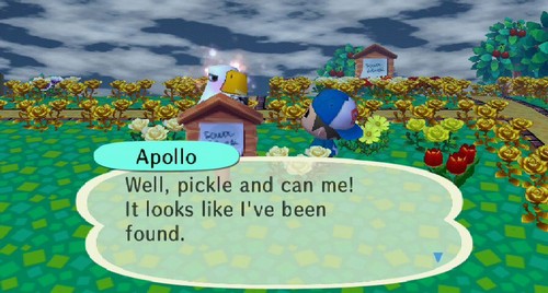 Apollo: Well, pickle and can me! It looks like I've been found.