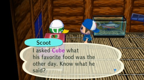 Scoot: I asked Cube what his favorite food was the other day. Know what he said?