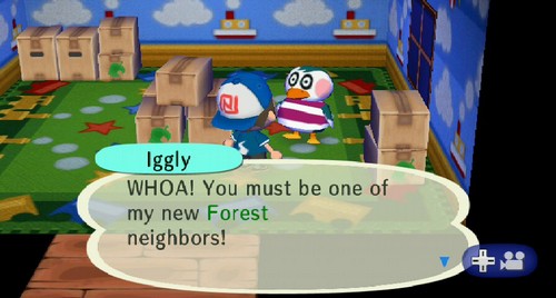 Iggly: WHOA! You must be one of my new Forest neighbors!