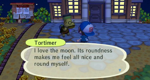 Tortimer: I love the moon. Its roundness makes me feel all nice and round myself.