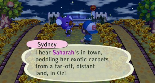 Sydney: I hear Saharah's in town, peddling her exotic carpets from a far-off, distant land, in Oz!