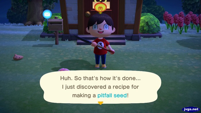 Huh. So that's how it's done... I just discovered a recipe for making a pitfall seed!