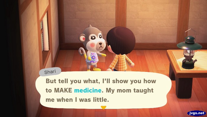 Shari: But tell you what, I'll show you how to MAKE medicine. My mom taught me when I was little.