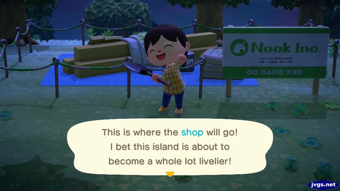 This is where the shop will go! I bet this island is about to become a whole lot livelier!