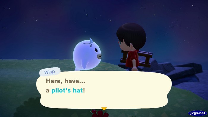 Wisp: Here, have... a pilot's hat!