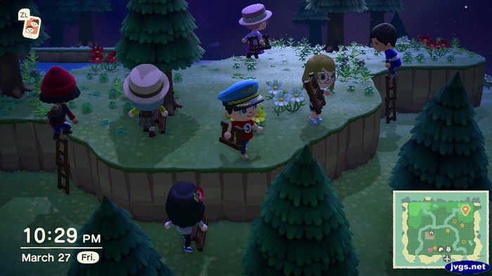 Climbing the cliffs in Forest.