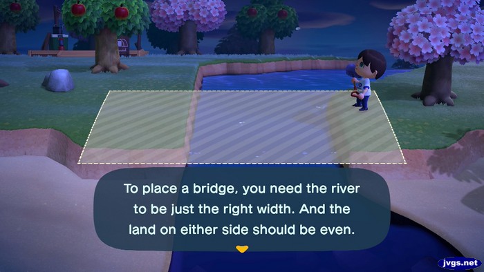 I was unable to put a bridge here in Animal Crossing: New Horizons.