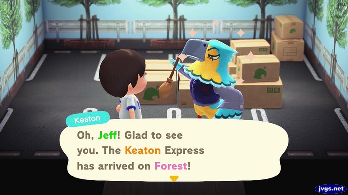 Keaton: Oh, Jeff! Glad to see you. The Keaton Express has arrived on Forest!