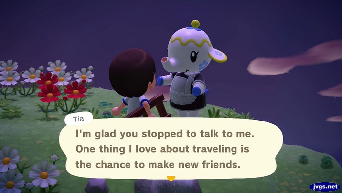 Tia: I'm glad you stopped to talk to me. One thing I love about traveling is the chance to make new friends.