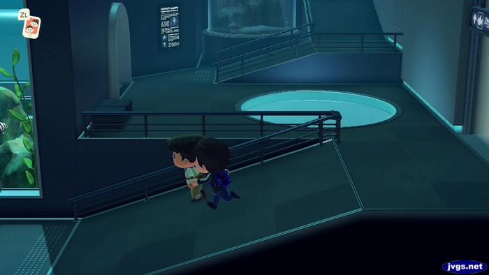 Tagging Jesse in a game of museum tag.