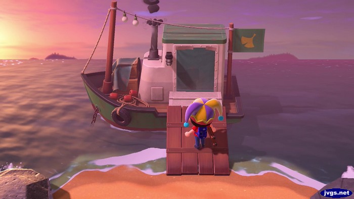 Redd's ship in Animal Crossing: New Horizons.