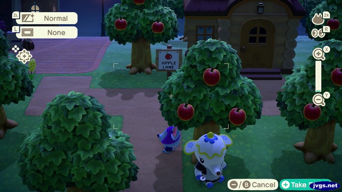 Rizzo and Tia sit under the same tree in Animal Crossing: New Horizons (ACNH).