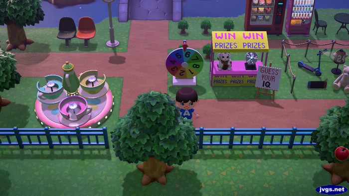 An updated look at my amusement park in Animal Crossing: New Horizons.