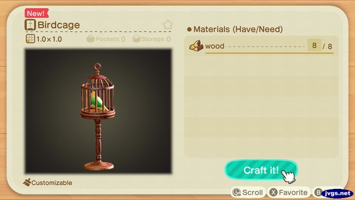 Birdcage Materials: Wood 8/8.