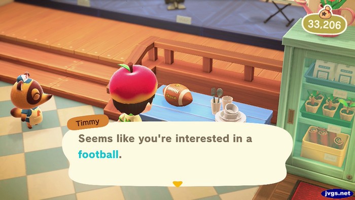 Timmy: Seems like you're interested in a football.