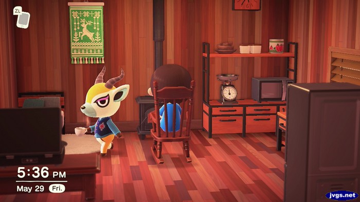 The inside of Lopez's house in Animal Crossing: New Horizons.