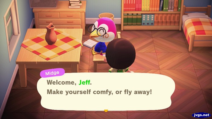 Midge: Welcome, Jeff. Make yourself comfy, or fly away!
