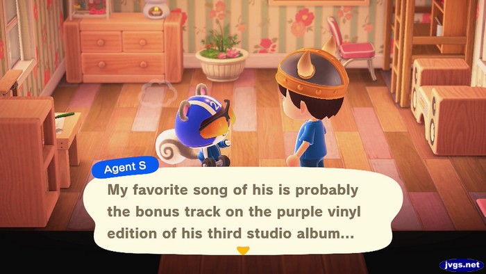 Agent S: My favorite song of his is probably the bonus track on the purple vinyl edition of his third studio album...