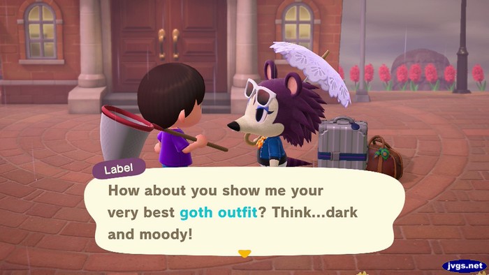 Label: How about you show me your very best goth outfit? Thank...dark and moody!