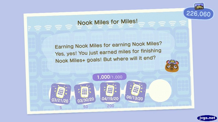 Nook Miles for Miles! 1,000/1,000