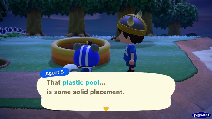 Agent S: That plastic pool... is some solid placement.