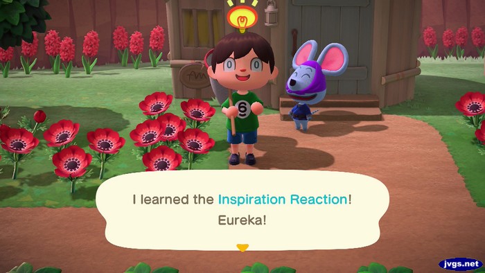 I learned the inspiration reaction! Eureka!