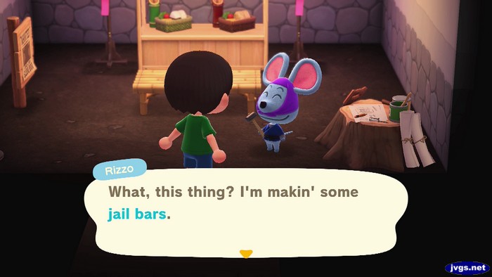 Rizzo: What, this thing? I'm makin' some jail bars.