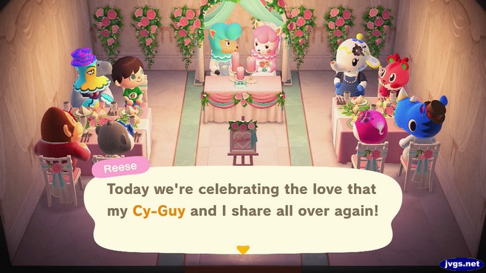 Reese: Today we're celebrating the love that my Cy-Guy and I share all over again!