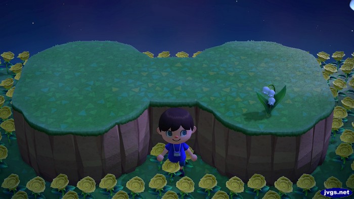 A Jacob's ladder (aka lily of the valley) appears on Spectacle Rock in Animal Crossing: New Horizons.