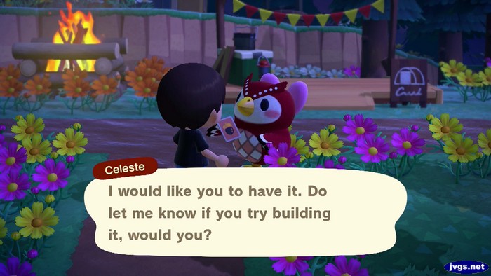 Celeste: I would like you to have it. Do let me know if you try building it, would you?