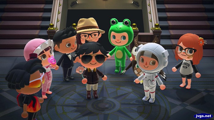 A costume party in the Animal Crossing: New Horizons museum?
