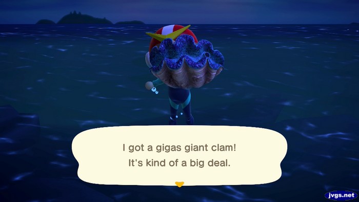 I got a gigas giant clam! It's kind of a big deal.