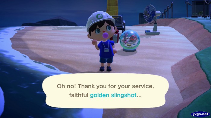 Oh no! Thank you for your service, faithful golden slingshot...