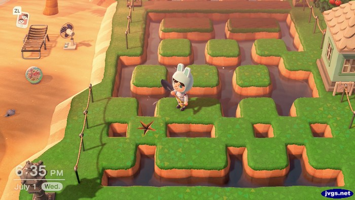 A buried fossil on a hard to reach spot on my race course.