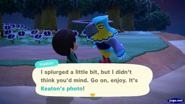 Keaton: I splurged a little bit, but i didn't think you'd mind. Go on, enjoy. It's Keaton's photo!