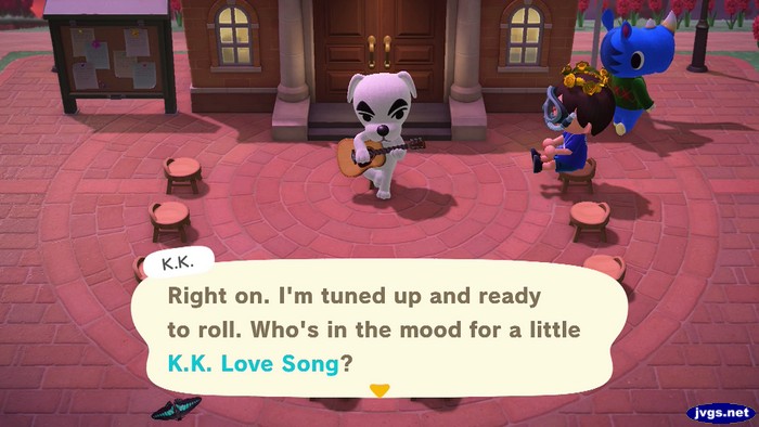 K.K.: Right on. I'm tuned up and ready to roll. Who's in the mood for a little K.K. Love Song?
