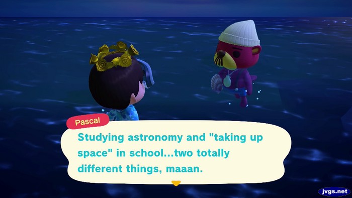 Pascal: Studying astronomy and taking up space in school...two totally different things, maaan.