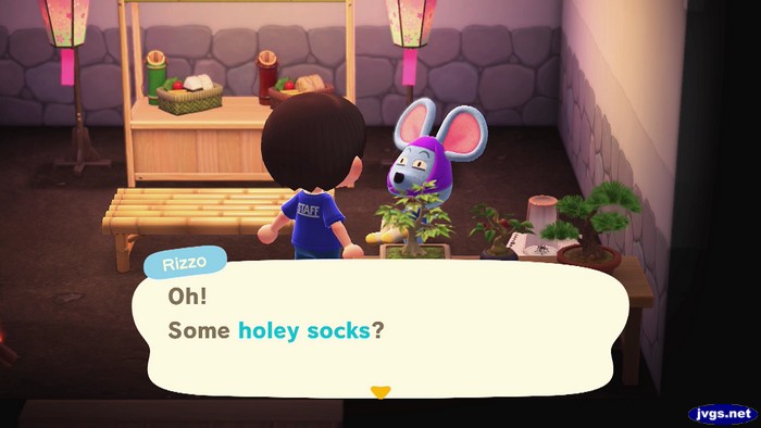 Rizzo: Oh! Some holey socks?