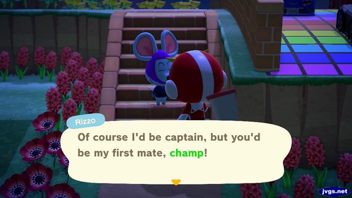 Rizzo: Of course I'd be captain, but you'd be my first mate, champ!