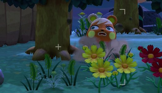 Soleil falls into a pitfall in Animal Crossing: New Horizons.