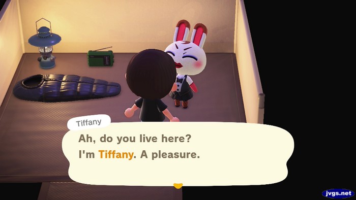 Tiffany: Ah, do you live here? I'm Tiffany. A pleasure.