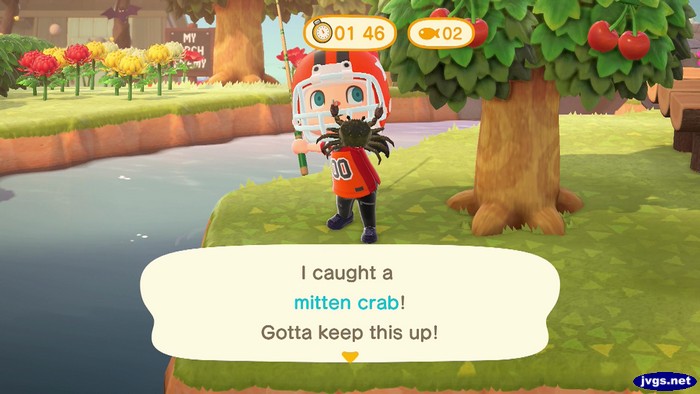 I caught a mitten crab! Gotta keep this up!