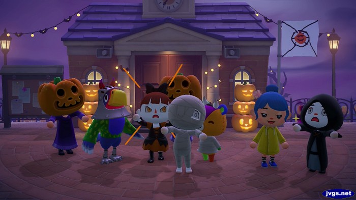 A group photo near town hall in Moonscar.